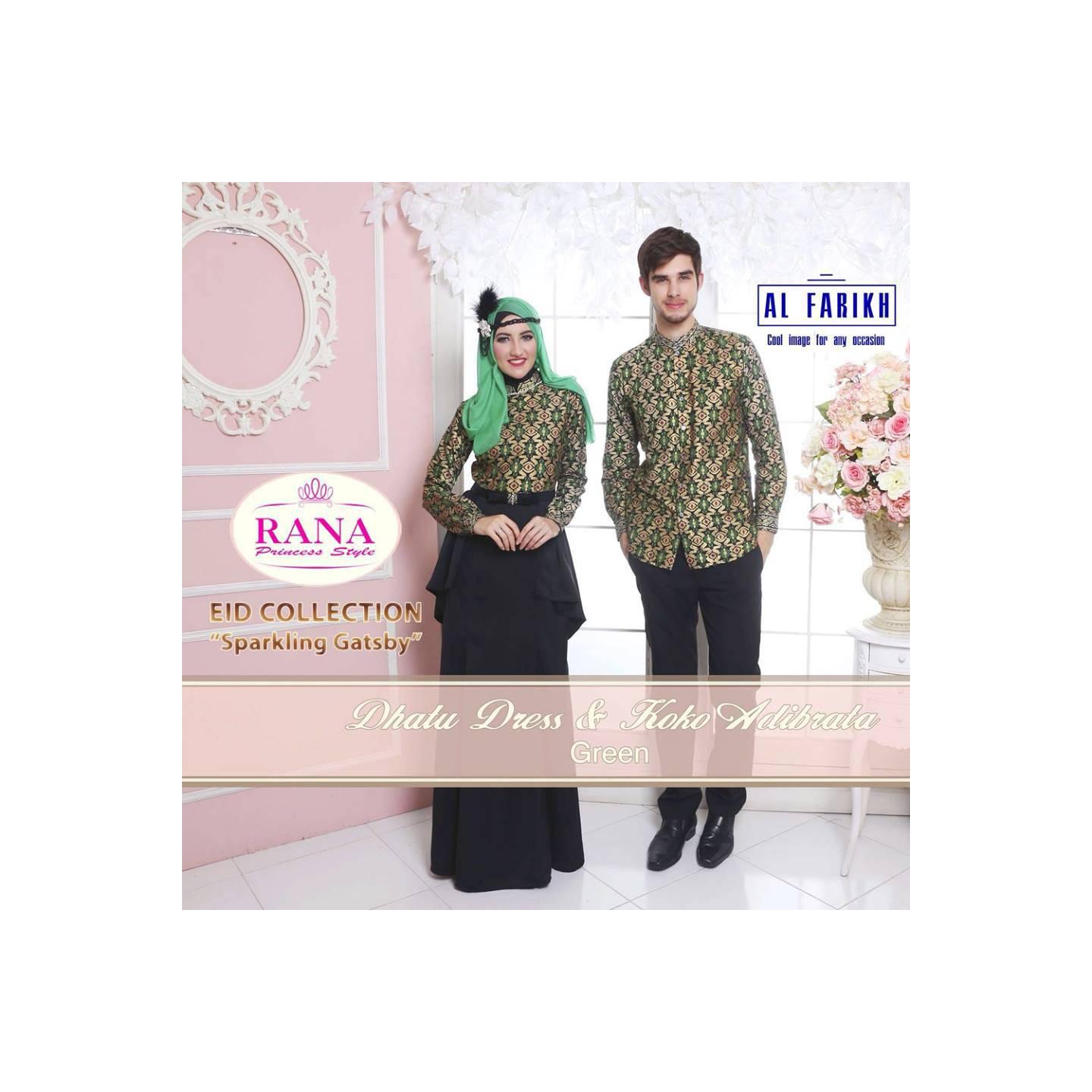 Rana Dhatu Dress/Gamis Pesta/Baju Muslim Couple
