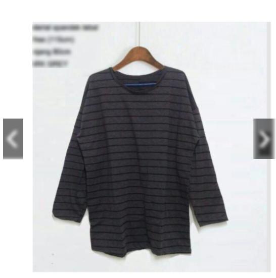 Hana Fashion * kaos stripe panjang jumbo fit XXL / LD: 120 - 124 *