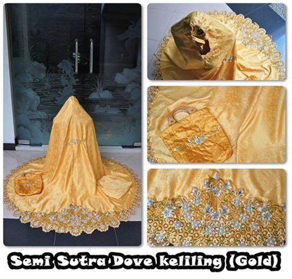 MUKENA DEWASA SEMI SUTRA BORDIR KELILING GOLD di lapak Grosir Mukena Dessy mukenadessy