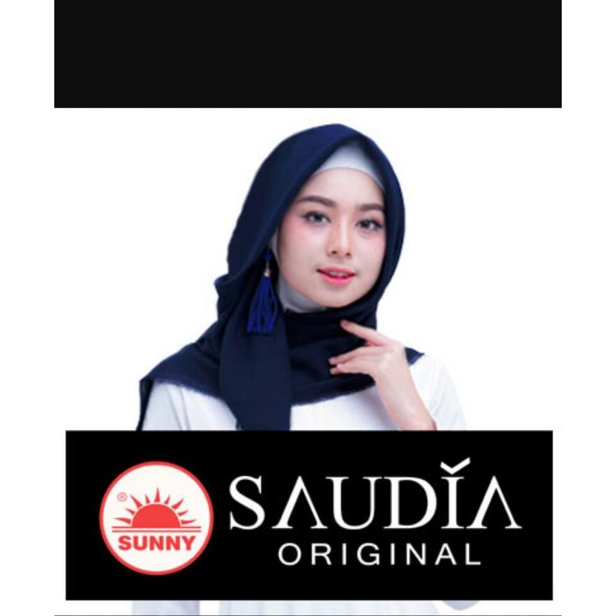 Hijab Segi Empat Saudia By Sunny Original Motif Polos ( BUKAN YANG KW )