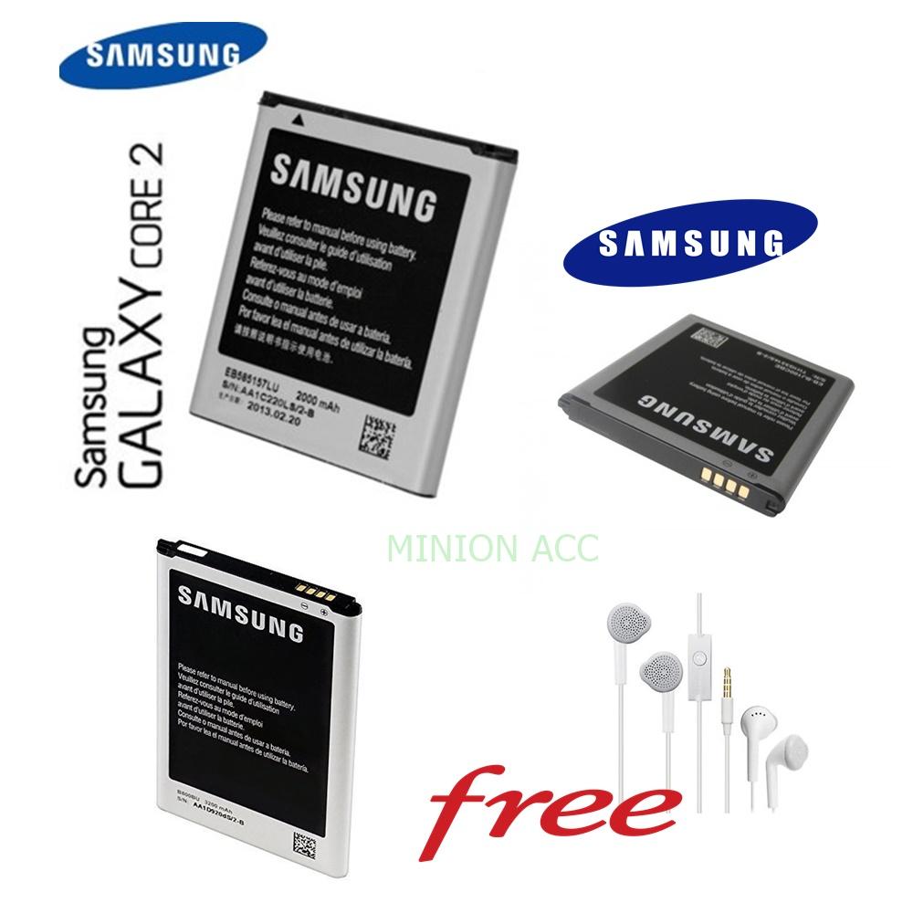 Samsung Baterai Galaxy Core 2 - G355H / Free Handsfree Samsung Stereo