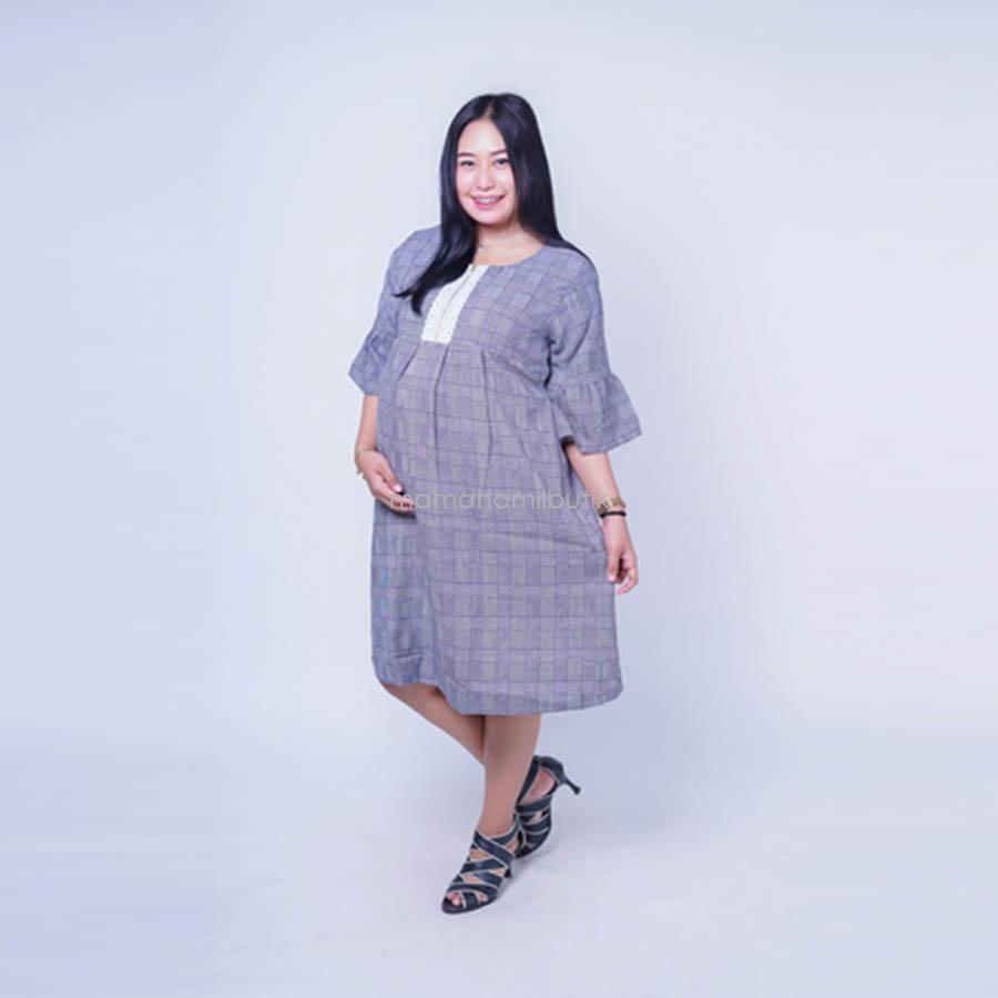 Ning Ayu Baju Hamil Dress Kotak Menyusui Cantik Best Seller - DRO 909 / Dress Hamil Pesta / Dress Hamil Lucu / Dress Hamil Kantor / Dress Hamil Muslim / Dress Hamil Batik / Dress Hamil Modis / Dress Hamil Korea / Dress Hamil Online / Dress Hamil cantik