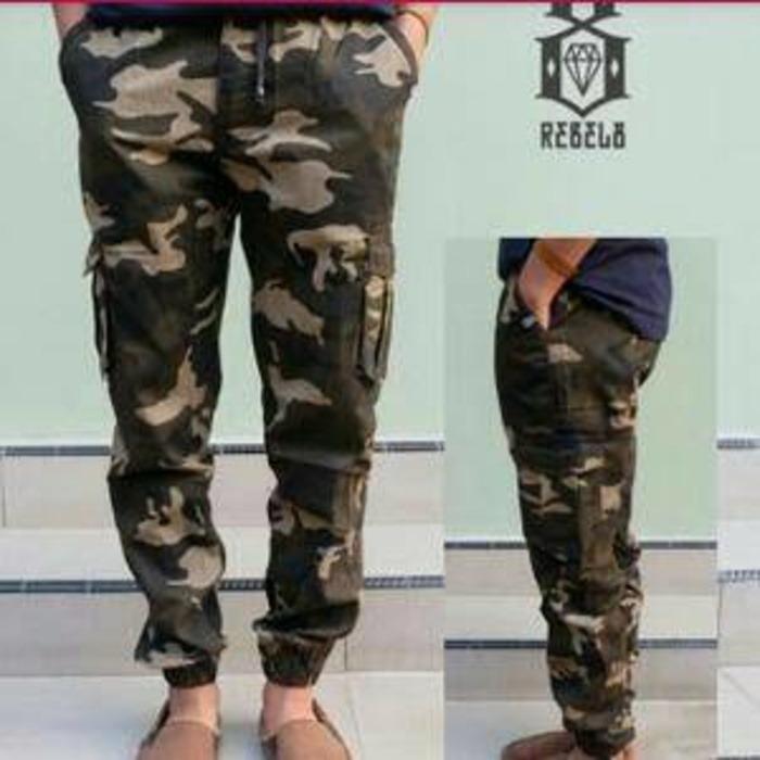 Celana Panjang Jogger Pants Army Loreng Cowo Pria - 43Re1Q