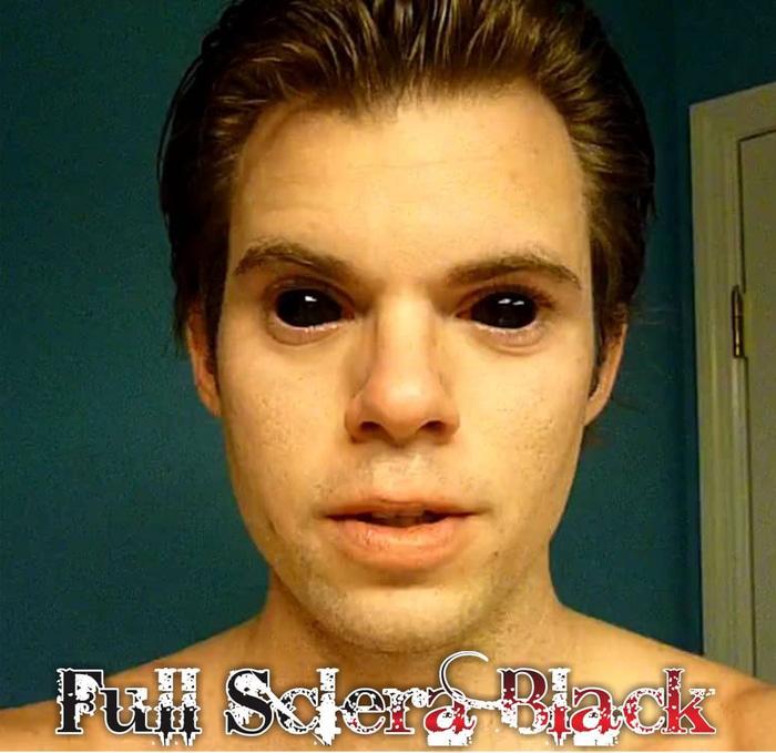 Softlens Schlera Sclera Scelera Black Full Eyes Mata Hitam Penuh