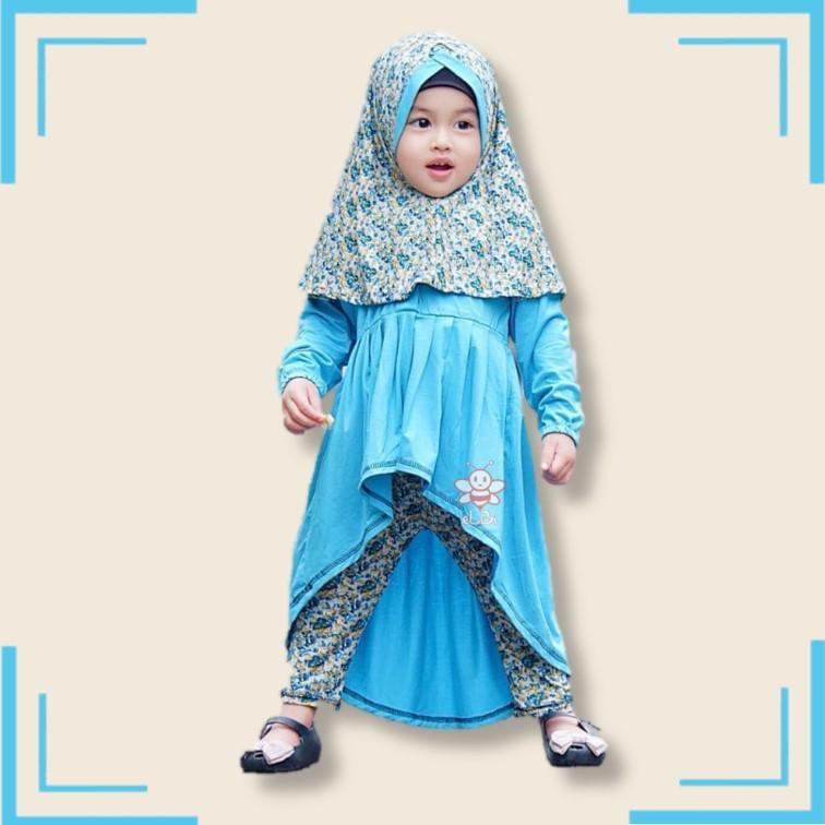 eLBi - Baju Muslim Anak Perempuan / Baju Muslim Balita Perempuan / Gamis Anak Perempuan / Farah Series