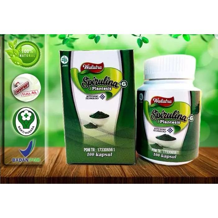 Walatra Spirulina Platensis G Kapsul Asli 100% Original With Nano Technology 100 Kapsul - Obat Penambah Berat Badan - Obat Anemia - Obat Kurang Darah - Obat Darah Rendah