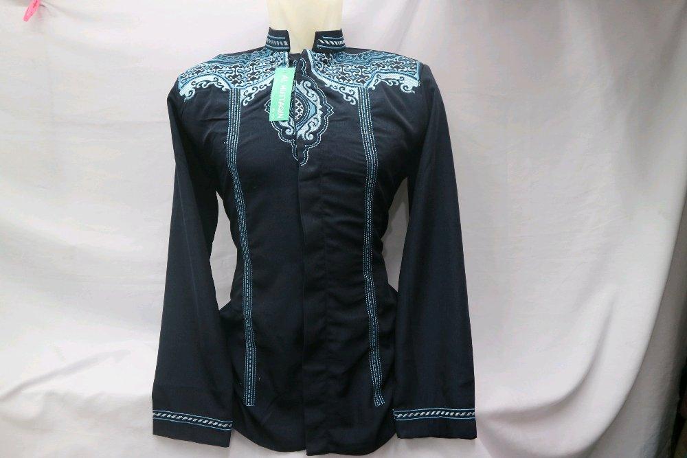 Produsen Jasko Jas Koko Biru Navy Dongker Baju Koko Lengan Panjang Bordir Pasar Tasik Tanah Abang Jakarta JKH 149 di lapak Al Muttaqin Collection produsenbajukoko
