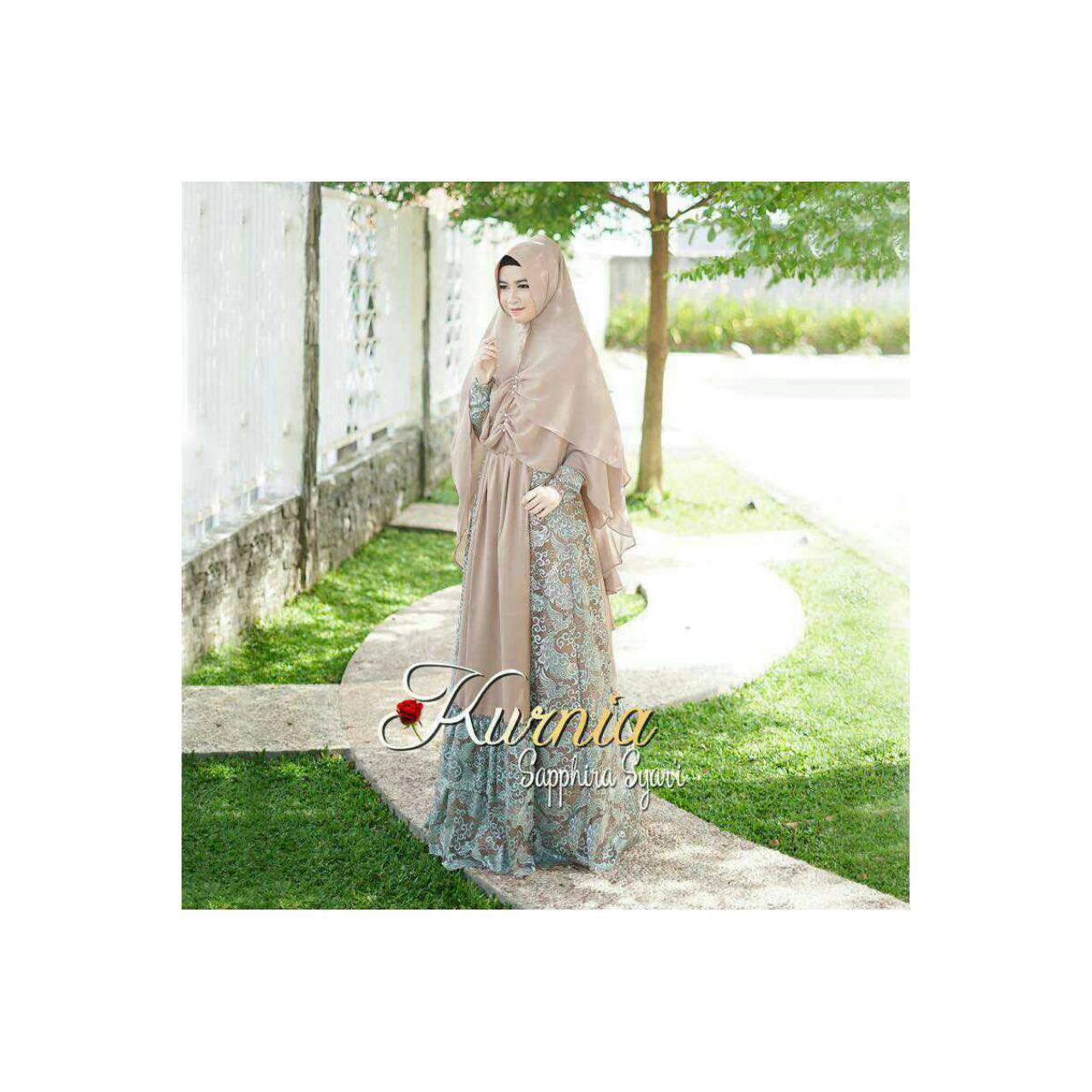 Gamis brukat Sapphira syari ori by kurnia