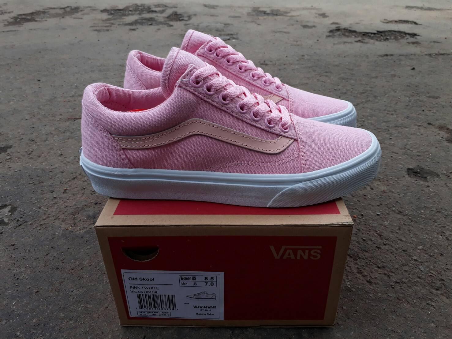 vans oldschool pink white wafle dt