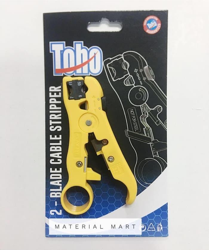 Promo Tang Kupas Kabel Toho ORI Cable Stripper 2 Blade Coaxial RG59 RG 6 RG Termurah