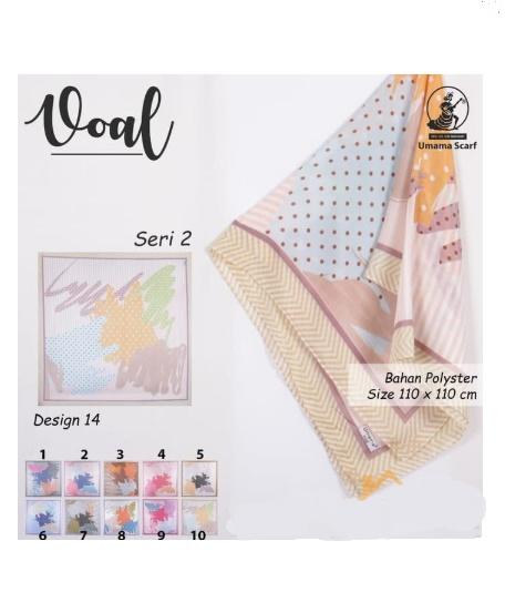 Hijab Voal Umama Design 14 - Kerudung Segi Empat - Jilbab Umama
