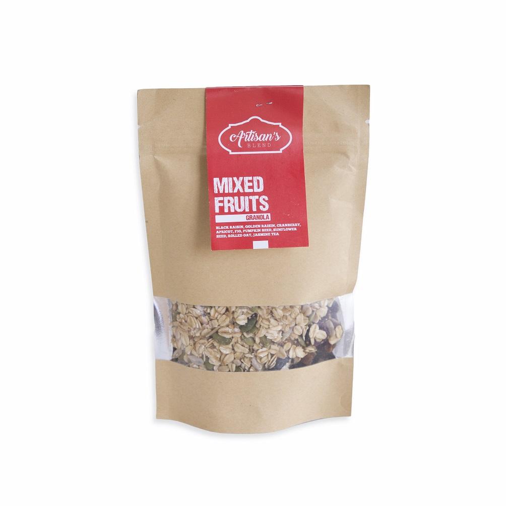 Granola Mixed Fruit Artisan Blend 200gr / makanan sehat / makanan diet/ makanan sarapan homemade