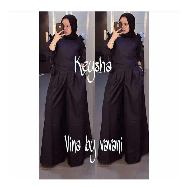 Stelan Jumpsuite “SF ALMAIRA” Baju Panjang Muslim Hijab Moderen Pakaian Trand Baru 2018