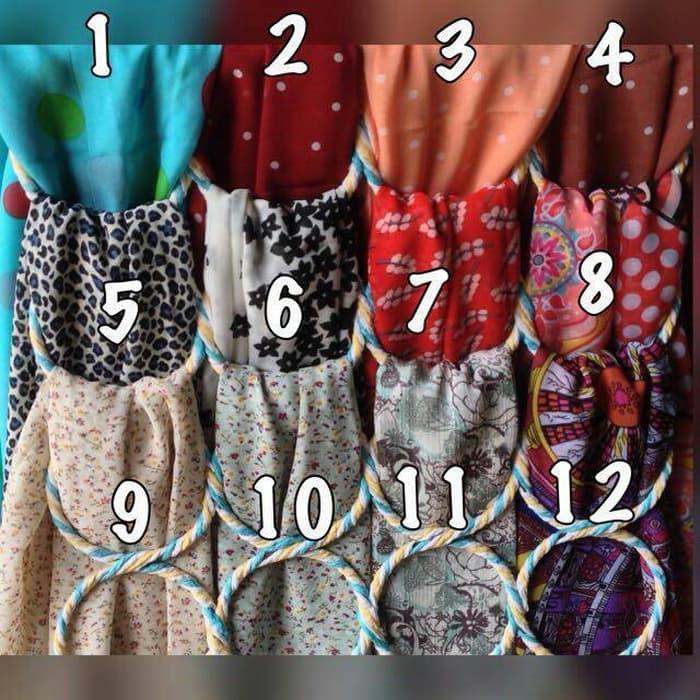 BARBARA - Kerudung/Hijab/Jilbab Persegi Pashmina Pasmina Sifon Shifon Motif