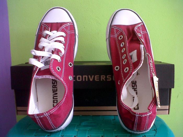 ASLI!!! Grosir Sepatu Converse all star Merah Pendek - zkTBxn