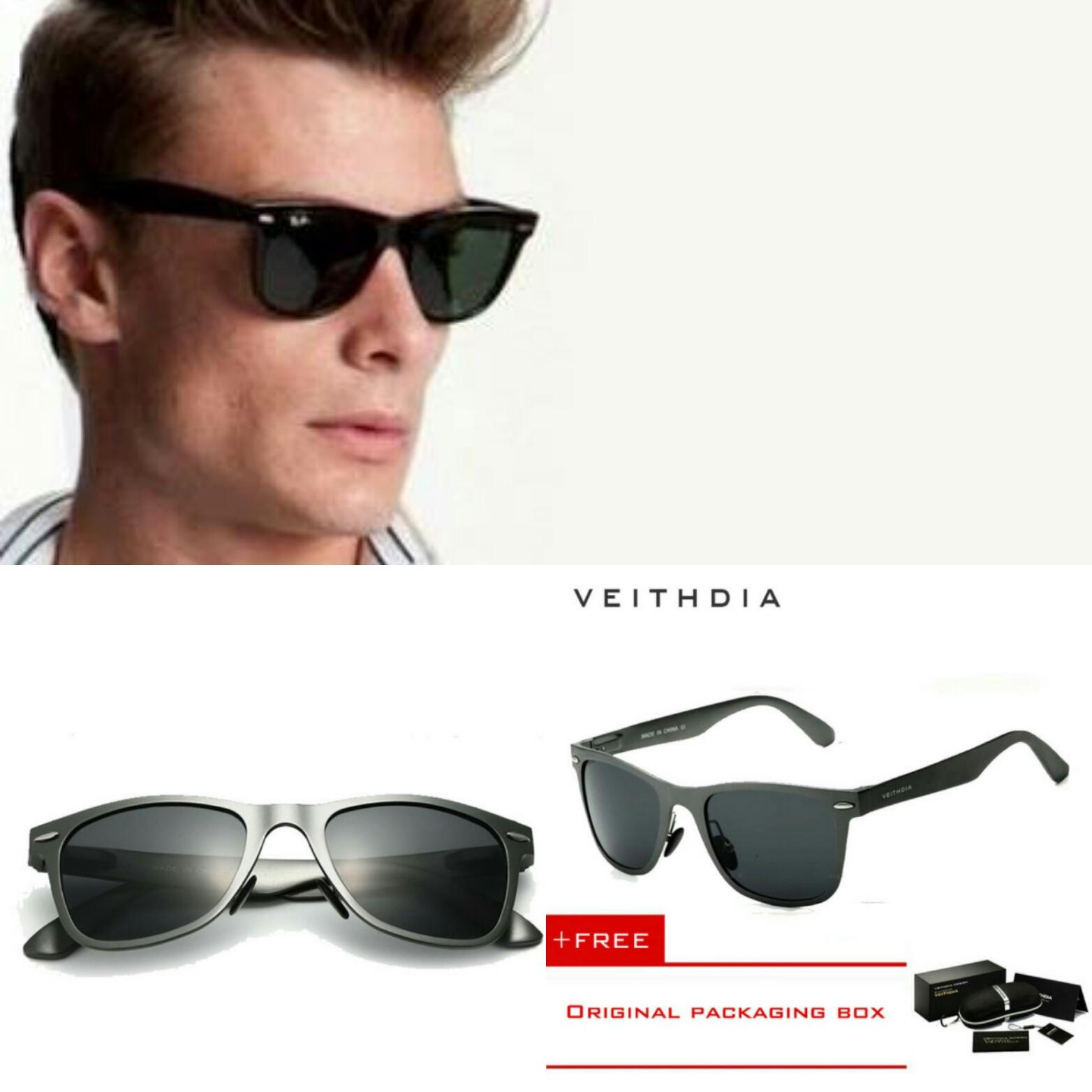 Kacamata Hitam Veithdia ORI Frame Sunglasses Rayban kaca mata Polaroid