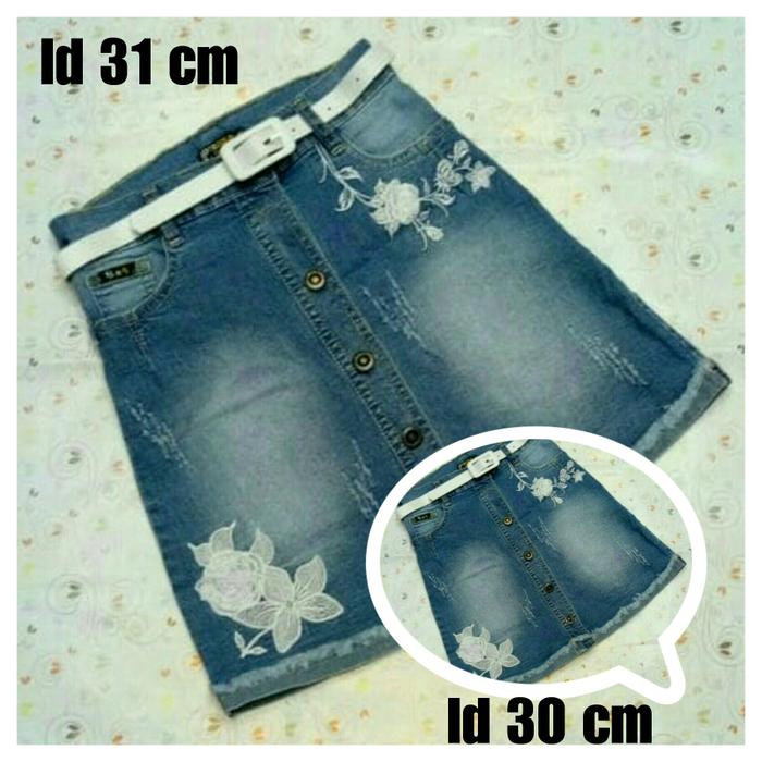 ROK JEANS ANAK PEREMPUAN ROK JEANS SPAN PENDEK UTK USIA 7 10 TH