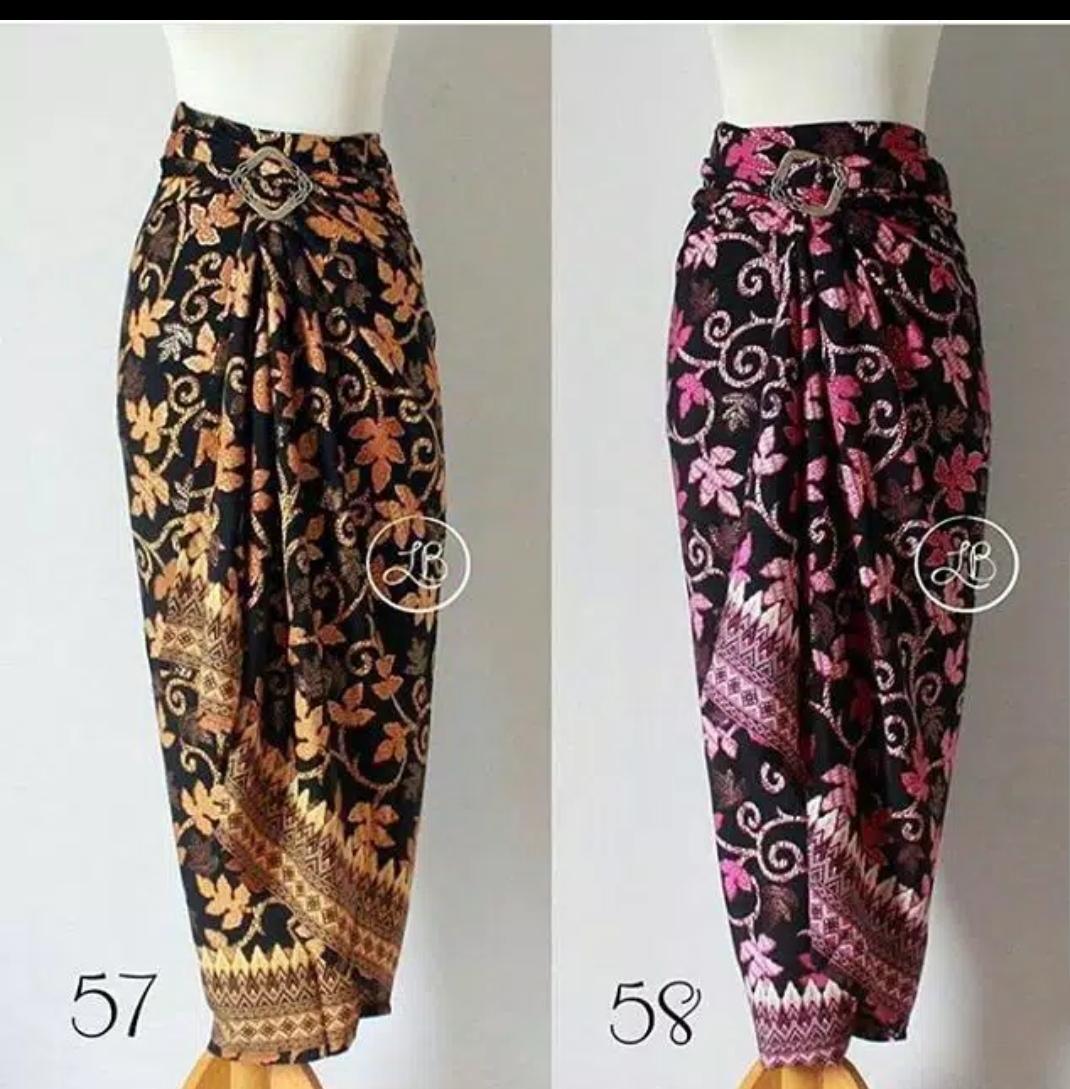 ROK LILIT BATIK MURAH / ROK PASANGAN KEBAYA / ROK PANJANG MUSLIMAH / ROK LILIT PLUS RING MOTIF PAYA GOLD (57)