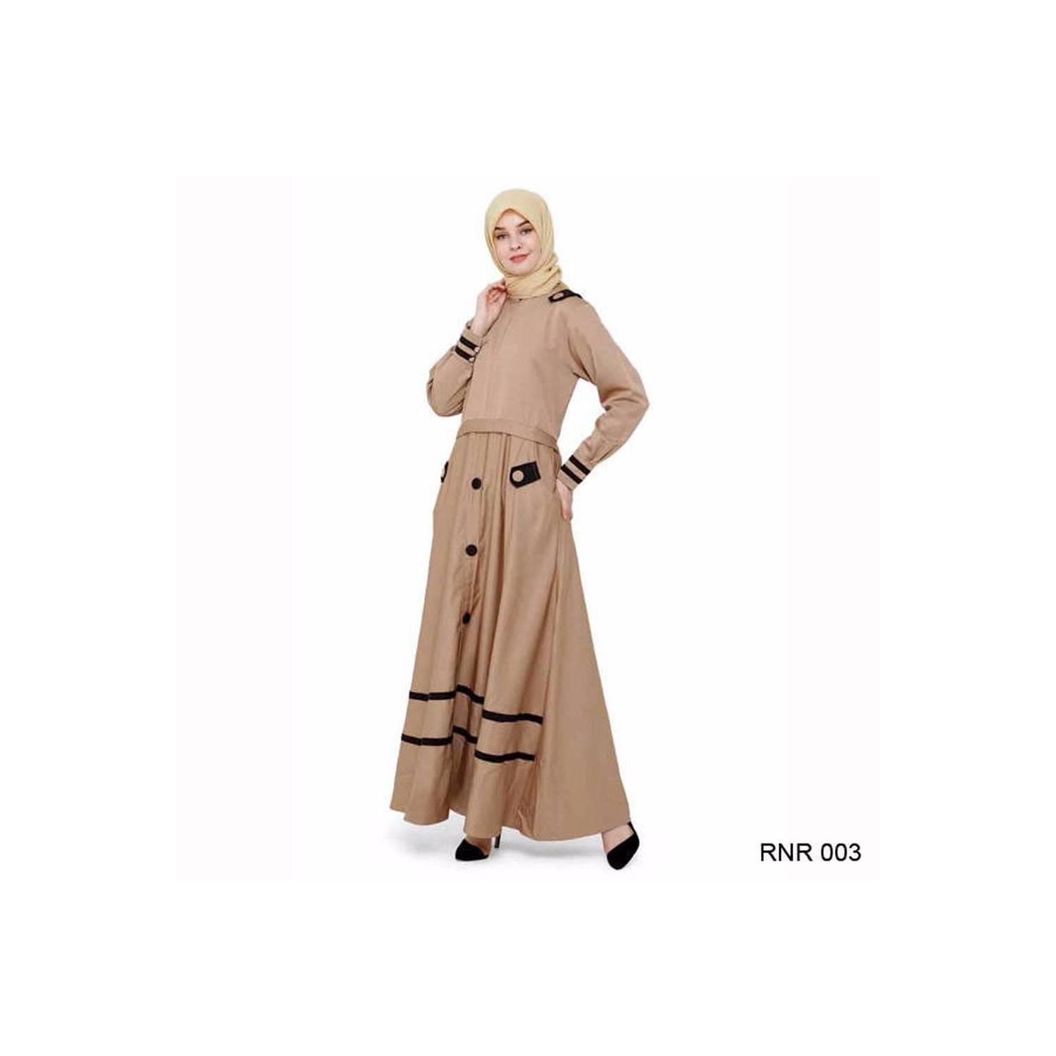 terbaru Baju gamis Wanita Anak Muda Coklat