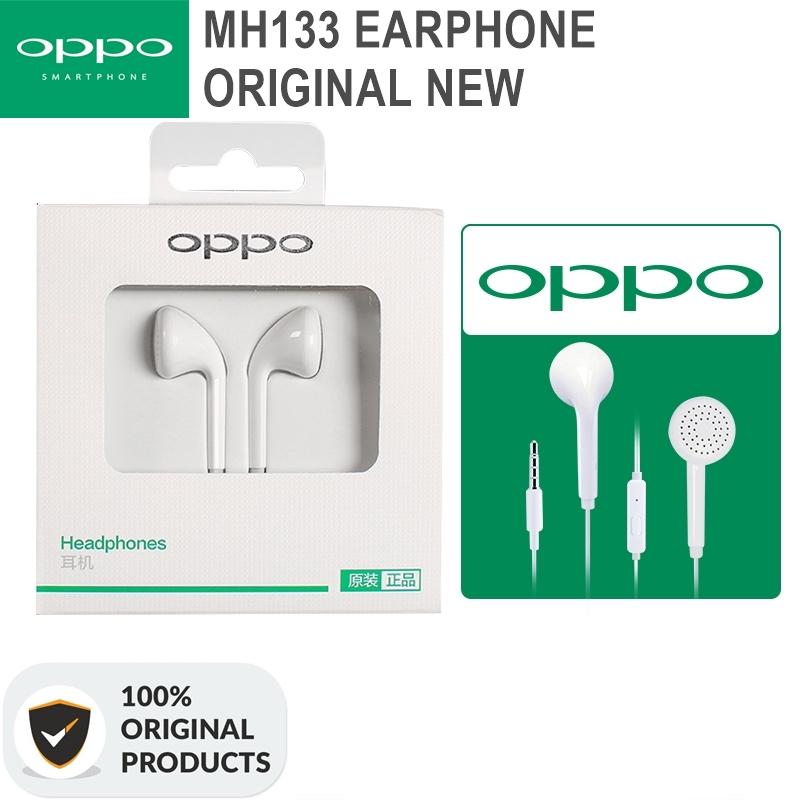 Oppo Handsfree Earphone Headset MH133 Suara Jernih - Putih/White