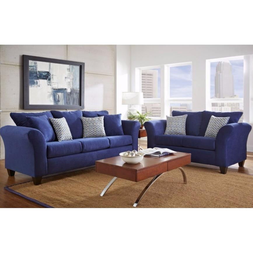kursi sofa minimalis biru tua