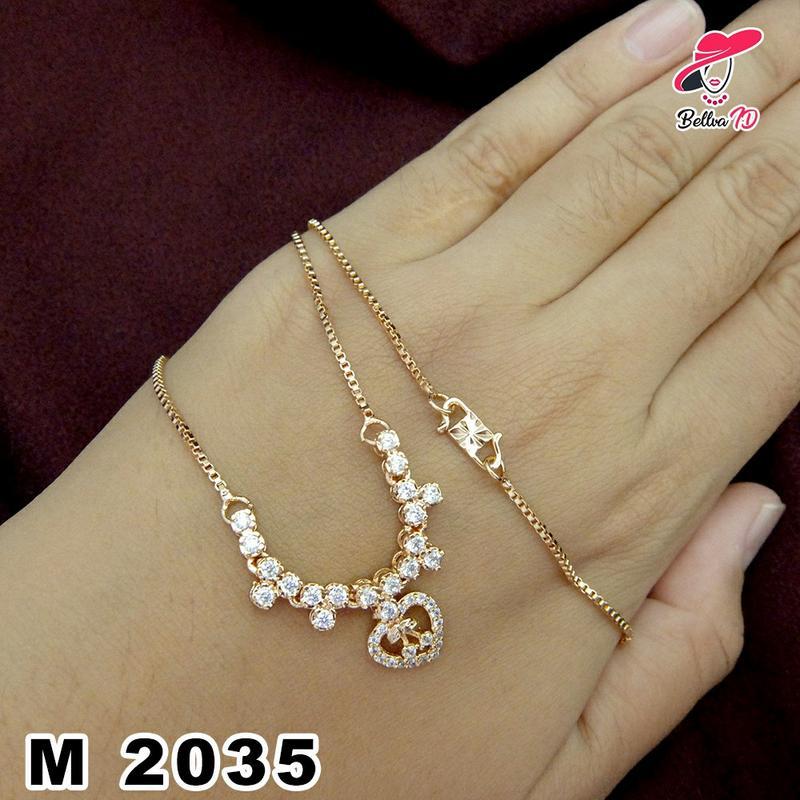 Kalung Ratu Elizabeth Full Permata Lapis Emas M 2035