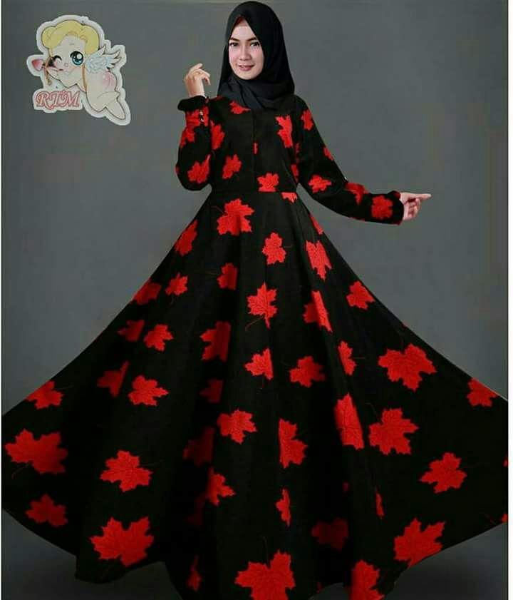 Indo Store Gamis Syari Monalisa Motif Bahan Wolfis
