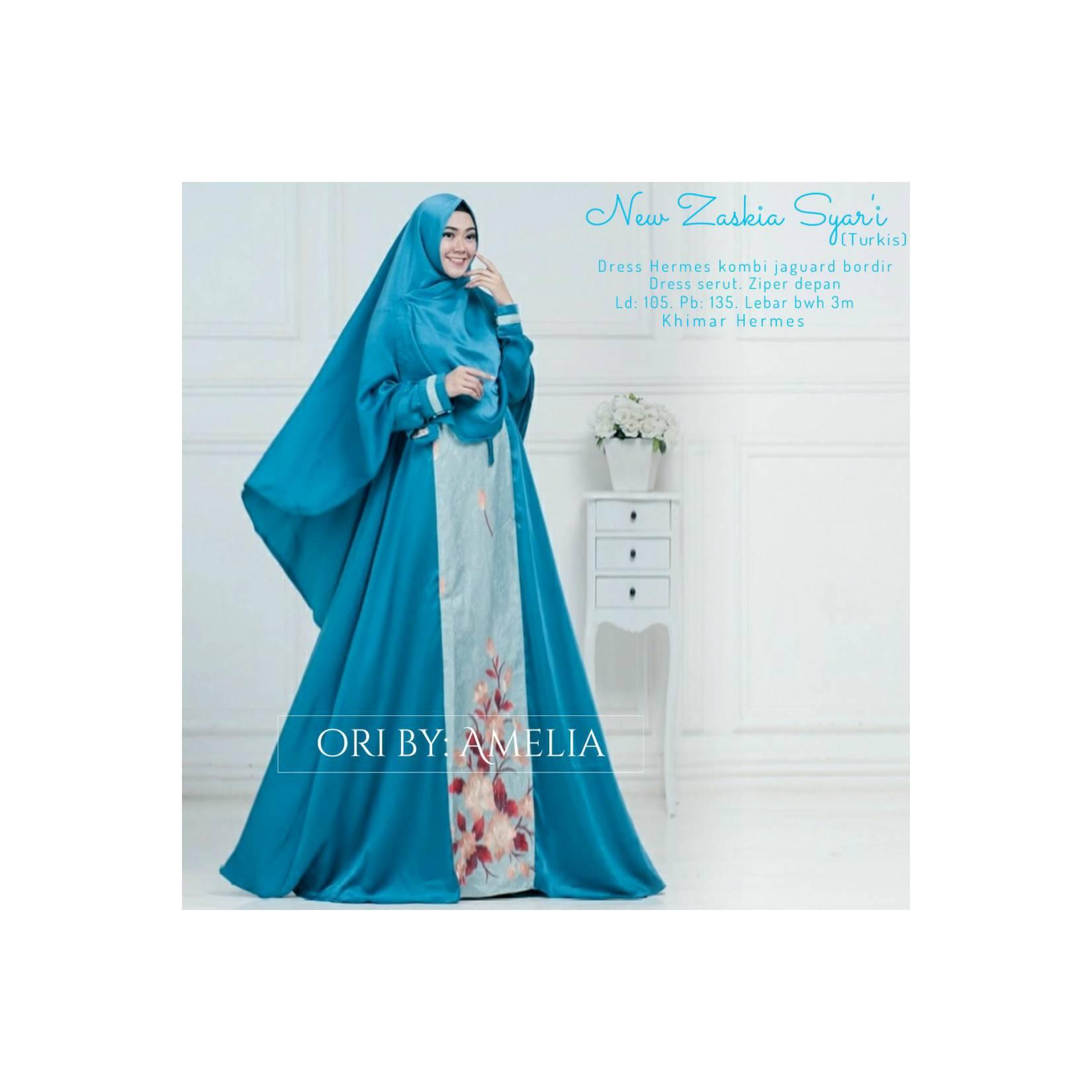 New Zaskia syar'i gamis - Merah