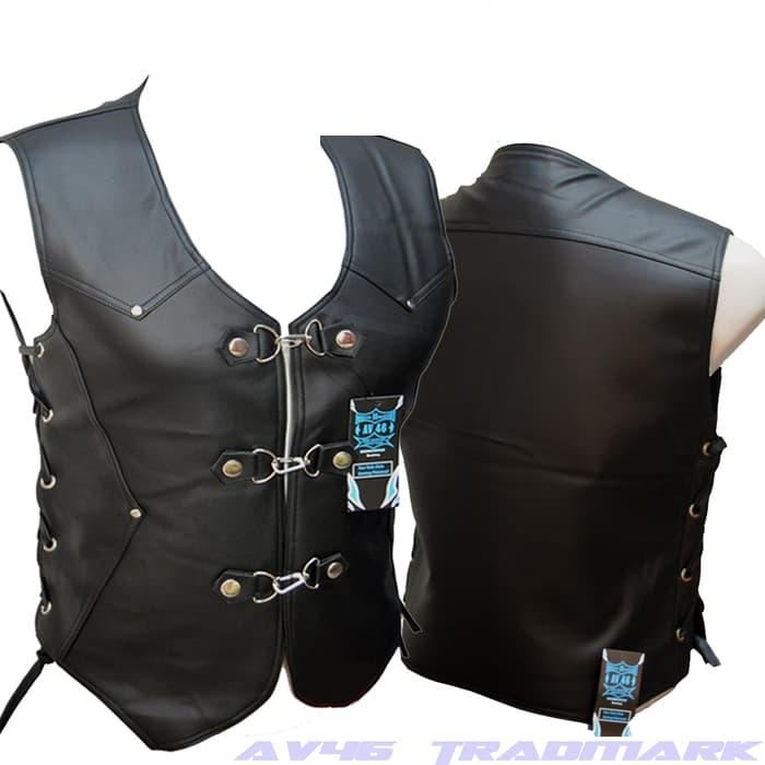 Rompi Bikers / RV1K / Rompi Kulit Sintetis Rompi Koboy / Rompi Motor - SIZE L / Jaket Rompi Motor Biker Balap Kulit Asli Murah Model Terbaru / Rompi Pria Kulit Asli / Jaket Rompi Balap Pria Cowok Keren