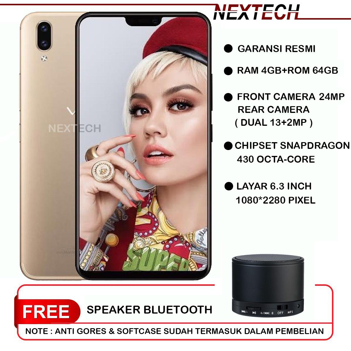 Vivo V9 - Ram 4GB - Rom 64GB - 4G/LTE - Layar 6.3 inch - Garansi Resmi