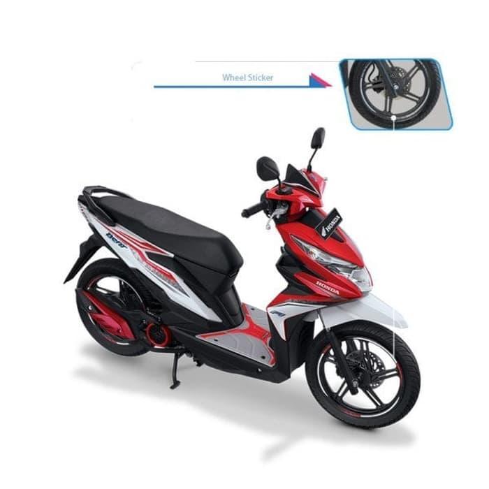 Wheel Rim Sticker Velg Honda Matic 14 Red