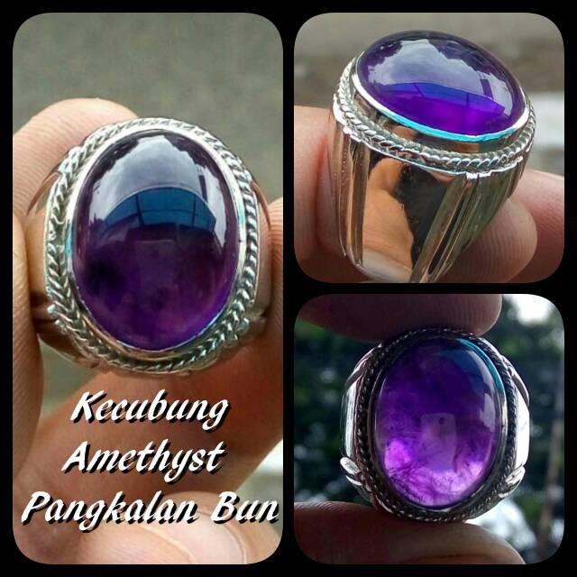 NEW Promo Perhiasan CINCIN PERMATA KECUBUNG AMETHSYT KALIMANTAN PANGKALAN BUN HQ Murah