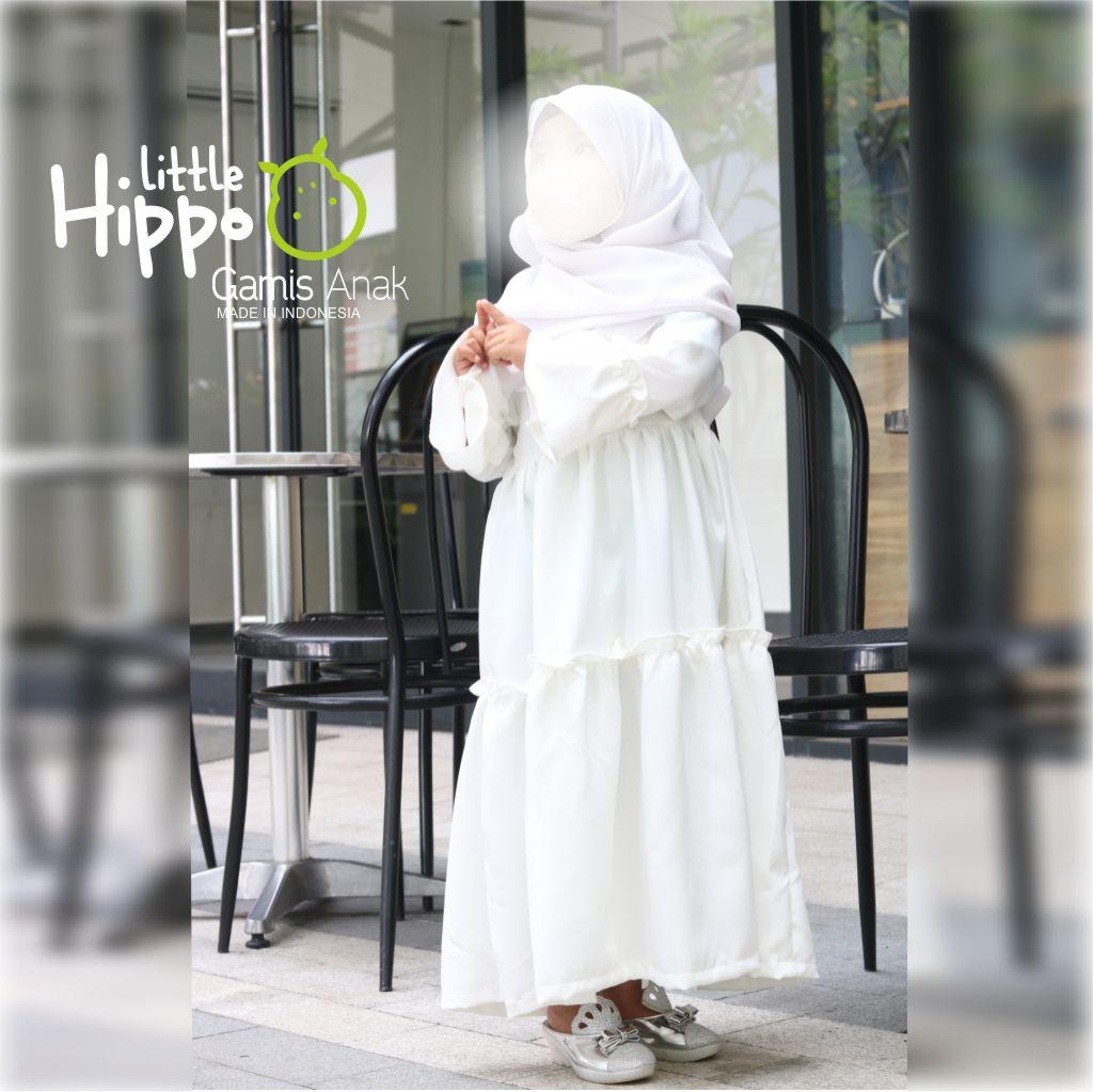 Gamis Anak Perempuan Little Hippo Premium - Putih
