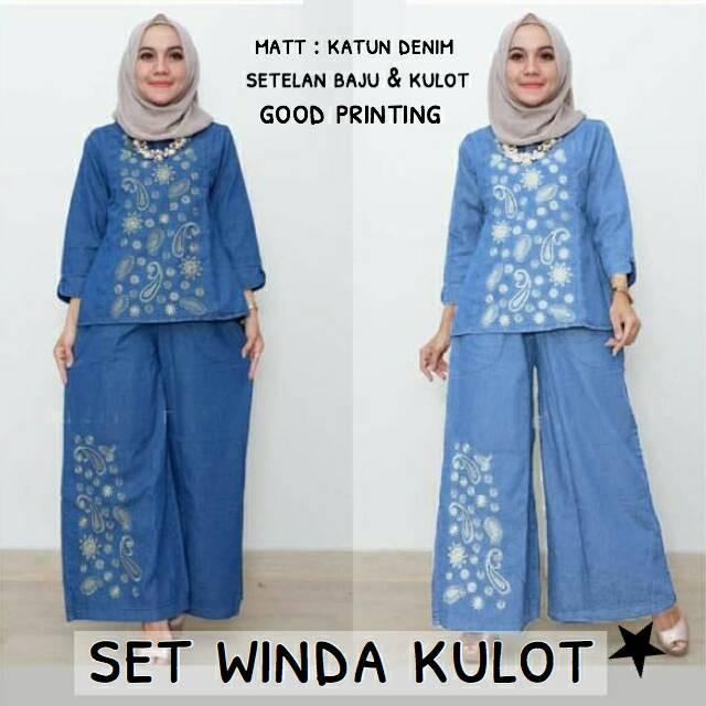 DAMAI FASHION JAKARTA - baju SETELAN kulot muslim wanita WINDA - konveksi murah tanah abang
