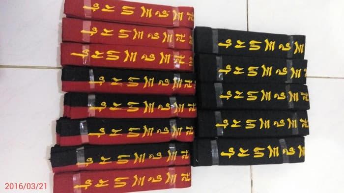 HOT SPESIAL!!! Sabuk Taekwondo Senior Bordir Tebal Hitam Merah Poom - ZXZ0Nm