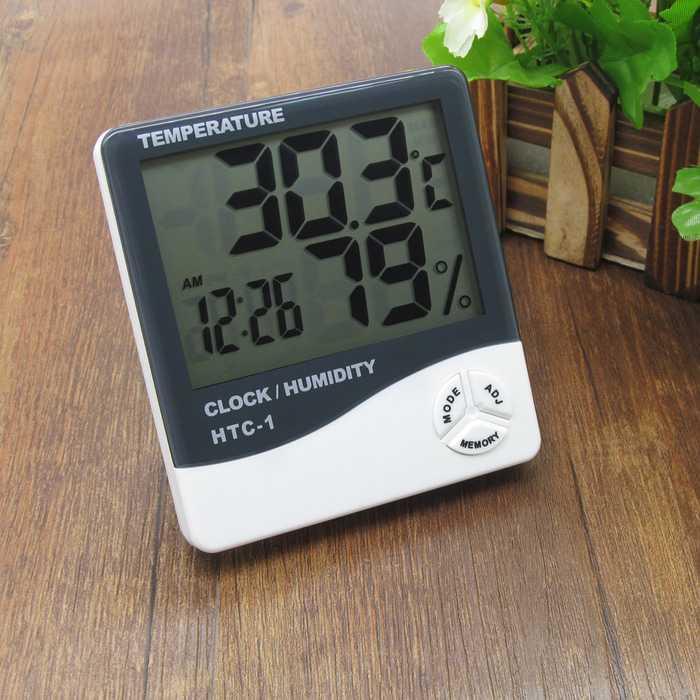 Hygrometer Thermometer HTC-1 -Termometer Ruangan Digital LCD Murah Cantik dan Elegant