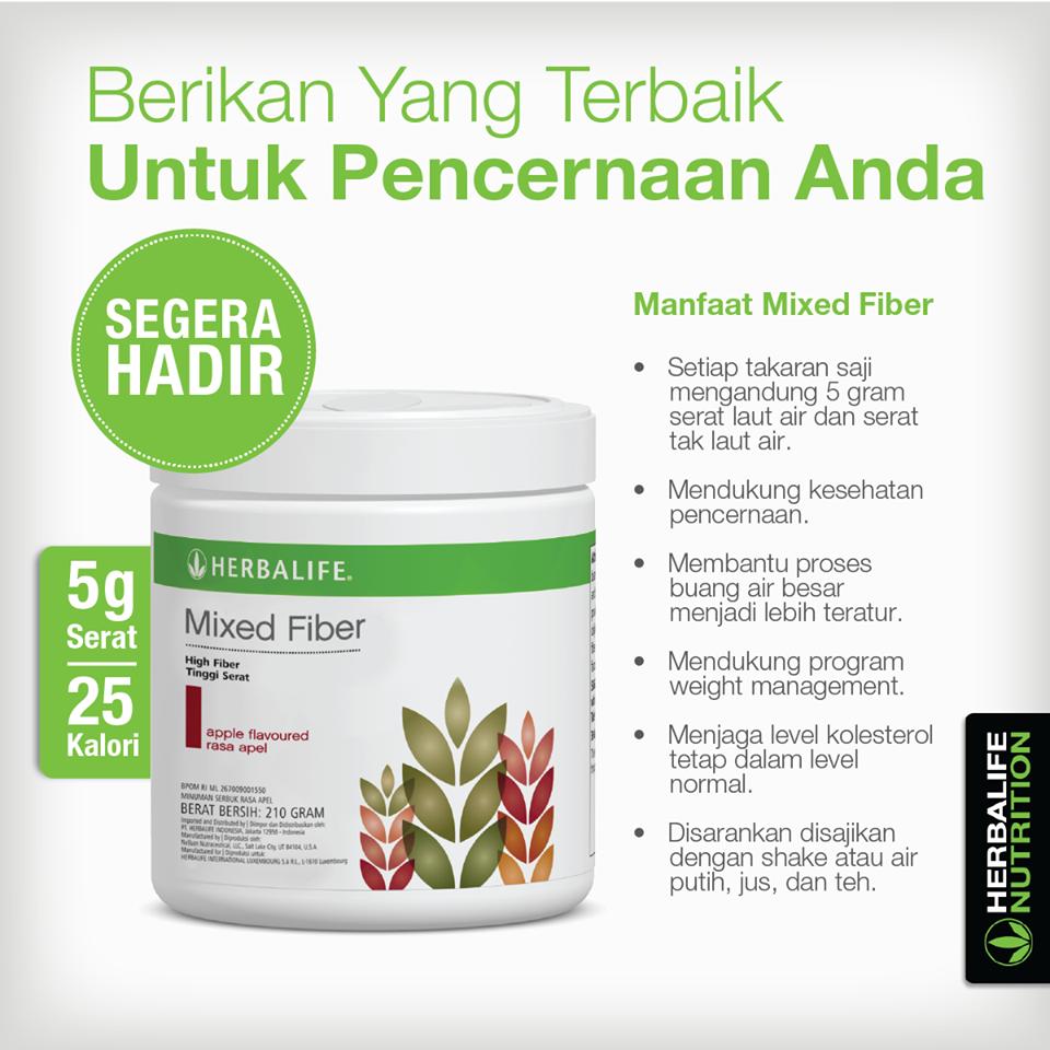 mixed fiber# herbalife_#minuman pelangsing,PEmblokir lemak,melancarkan BAB, membersihkan usus, menurunkan kadar kolesterol