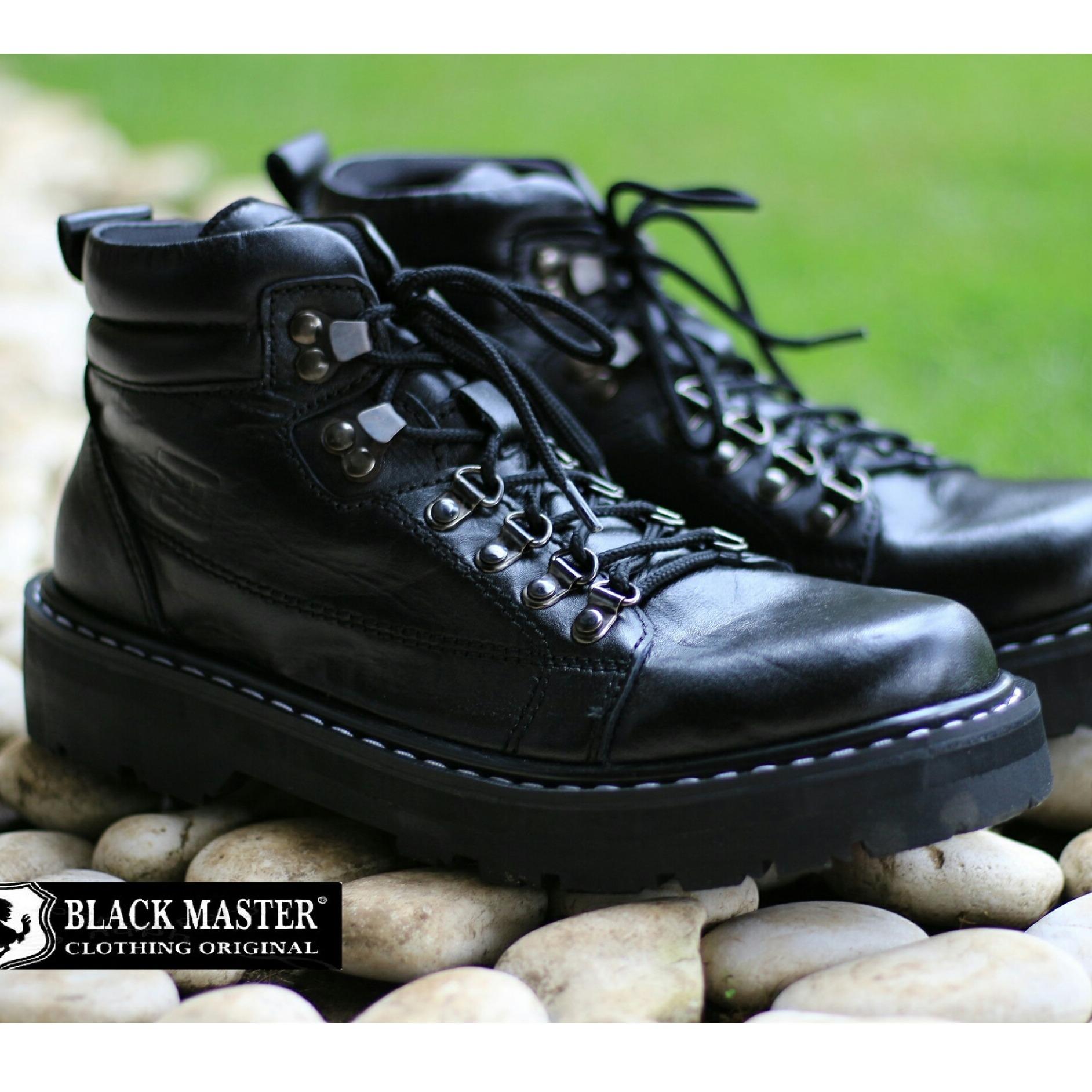 Sepatu Boots Kulit Asli Safety Pria BLACKMASTER  ORIGINAL - HARDROCK