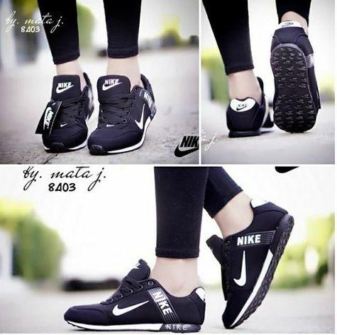 Sepatu Wanita / Sepatu Murah / Kets Nike Spon Hitam Rep