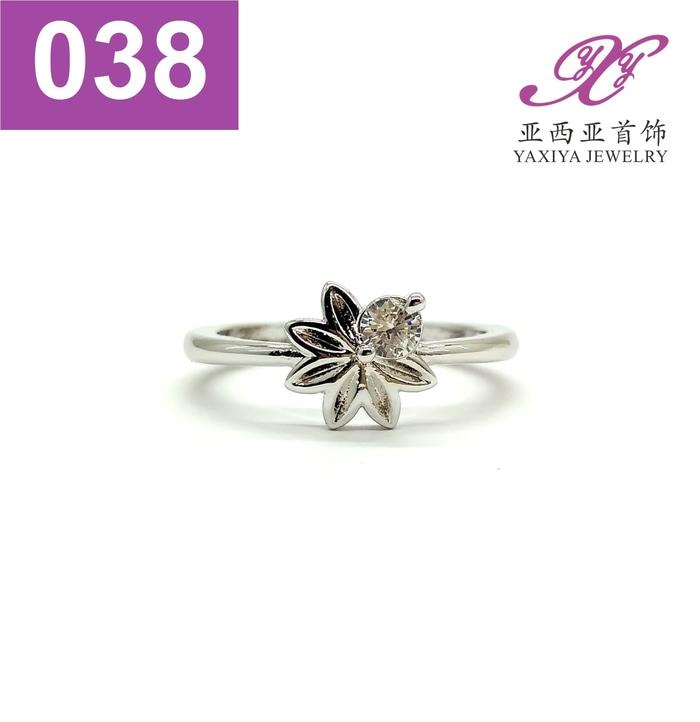Cincin Bunga Teratai keren putih Perhiasan imitasi Yaxiya Jewelry 038