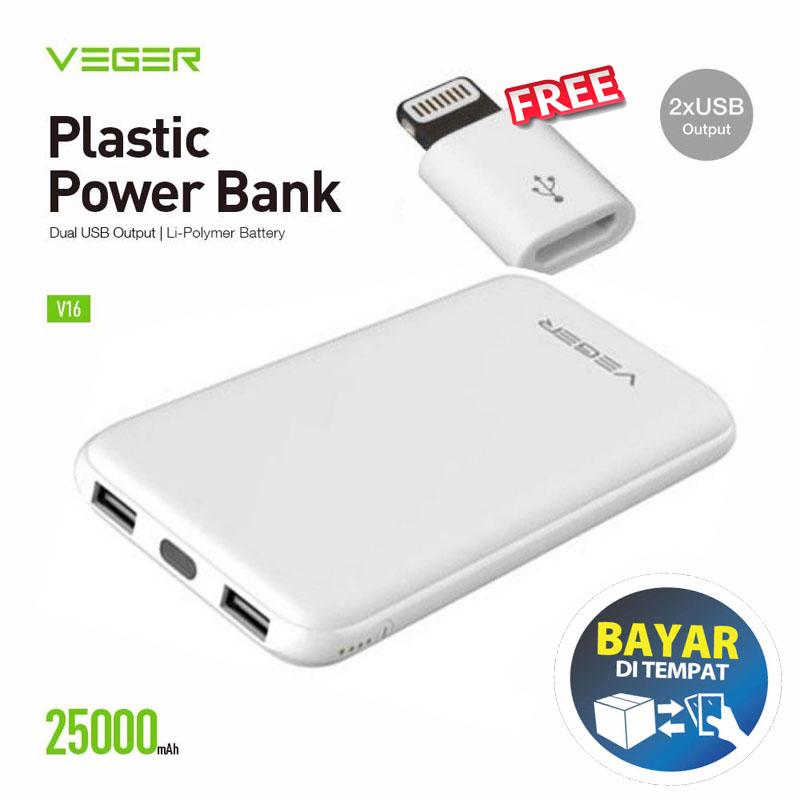 Veger V16 Power Bank - 25000mAh - Original Fast Charging LED Indicator