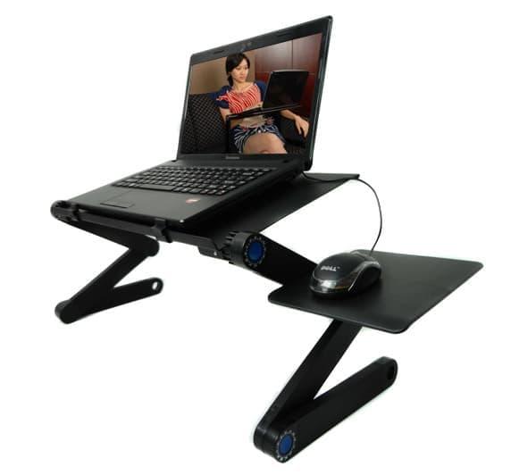 Serba Grosir Murah Meja Laptop Portable Aluminium Big Fan Mousepad