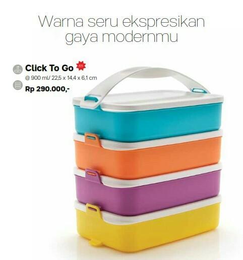 rantang tupperware click to go 4 susun