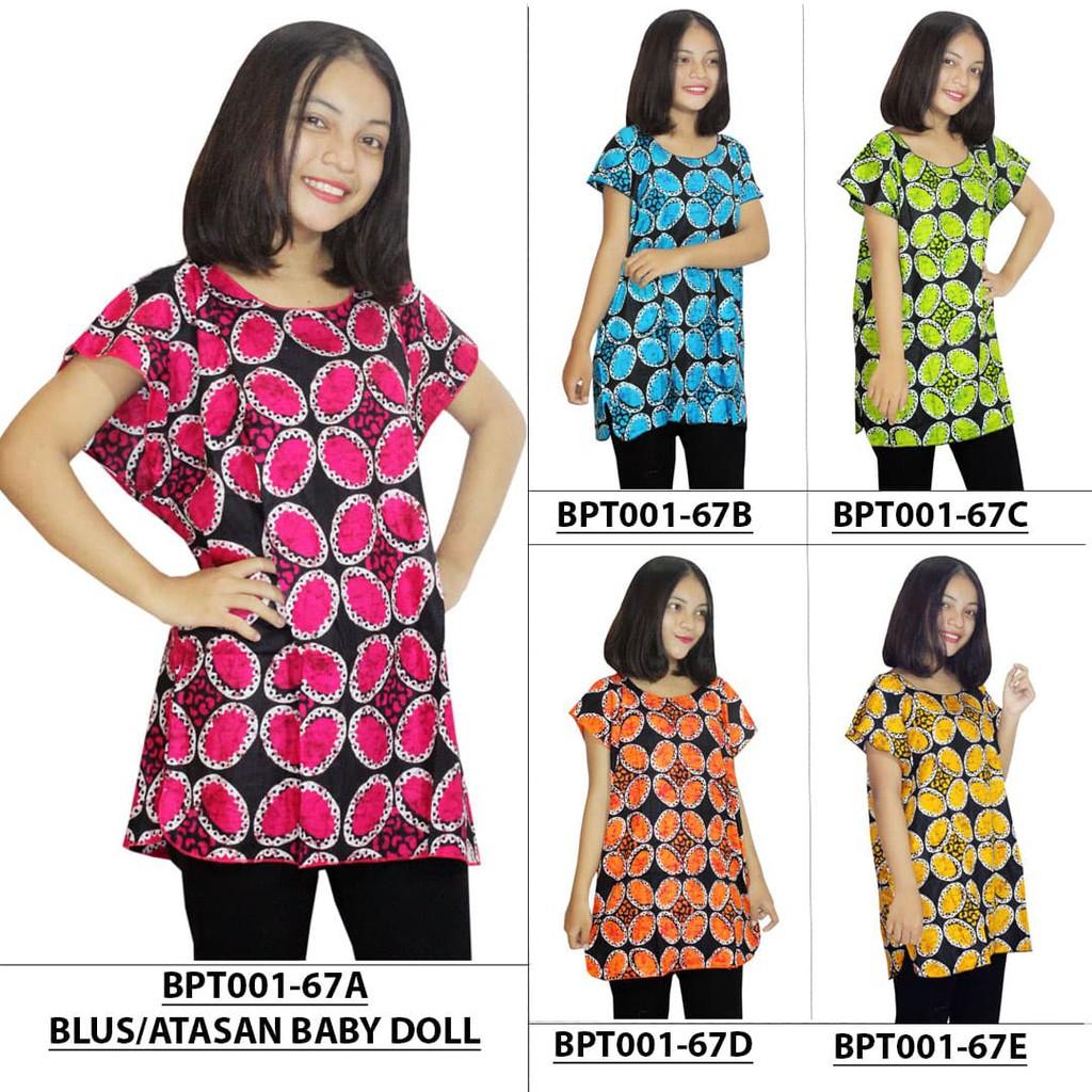 Atasan Santai- Kaos Sehari-Hari Wanita- Blouse Batik (BPT001-67)