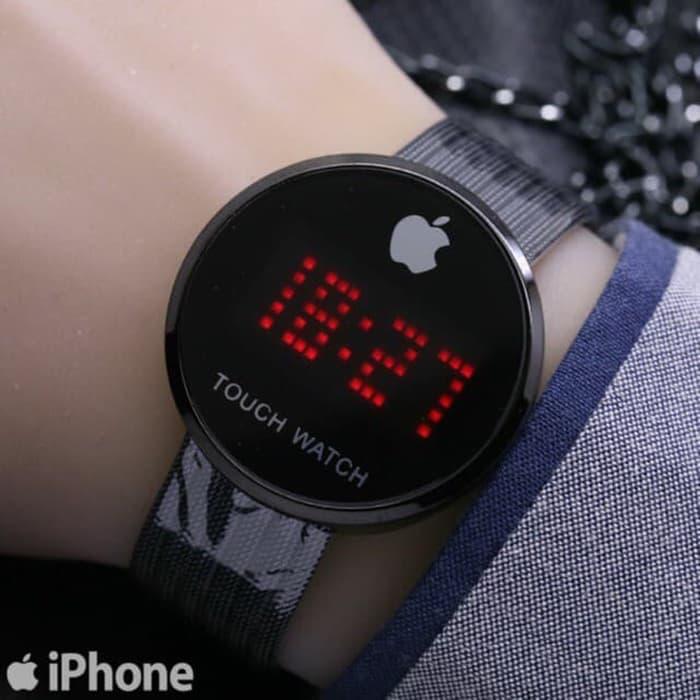 PALING LARIS JAM TANGAN PRIA WANITA APPLE WATCH IPHONE TOUCH RANTAI PASIR LED