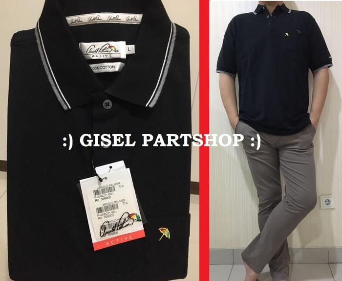 Polo Shirt ARNOLD PALMER Original hitam bahan Cotton size S-XXL