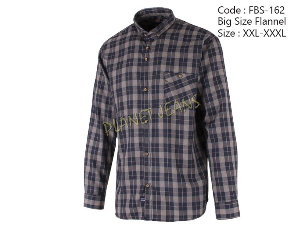 Kemeja Flanel Jumbo Pria - Baju Flannel Big Size - Ukuran Besar Cowok XXL & XXXL - fbs162 di lapak Planet Jeans planetjeans