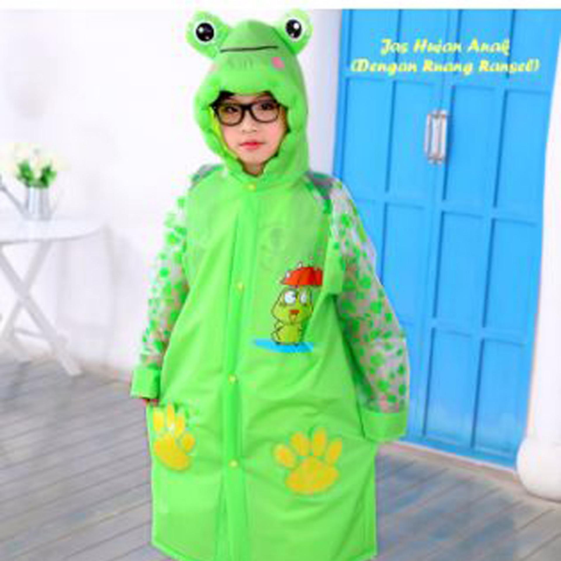 Jas hujan anak 2 tahun Jas hujan anak2 Jas hujan anak kido Jas hujan anak seperti axio Jas hujan ponco anak Jas hujan polkadot raincoat FROG - UKURAN XL -TINGGI BADAN 130-140