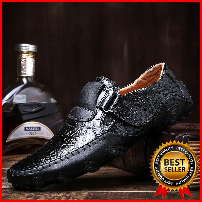 DanJi Men'S Shoes Baru Fashion Kulit Asli Sepatu Mengemudi Men'S Sepatu Kasual English Mengemudi Sepatu Sepatu Kasual