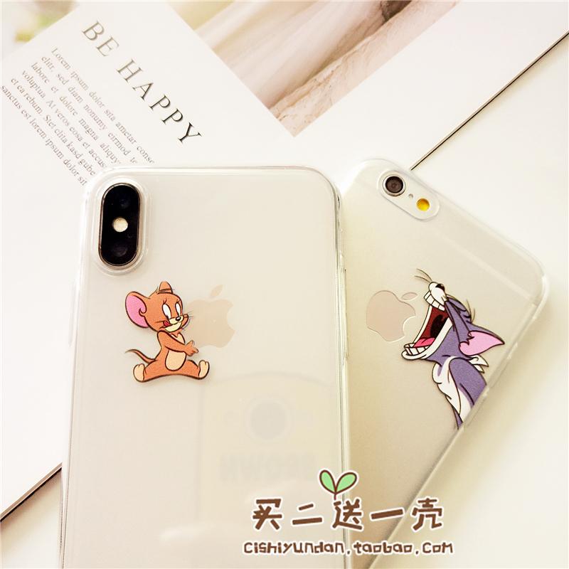 Tom dan Jerry Casing HP Beberapa Set 6 Plus/7 Plus iPhone Apple ID Soft Pelindung
